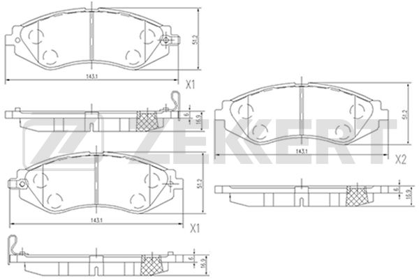 Колодки тормозные Zekkert BS2811