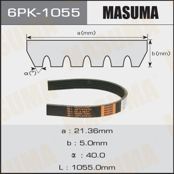 Ремень 6PK1055 Globelt
