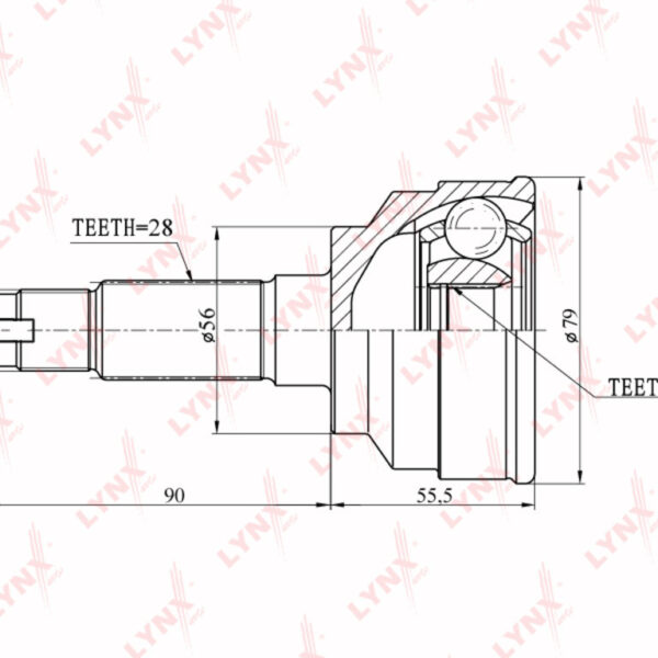 ШРУС наружний Lynx CO4404
