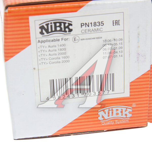 Колодки тормозные дисковые NIBK PN1835