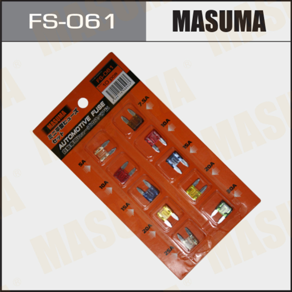 Предохранитель флажковый Мини Набор 10шт. MASUMA FS061