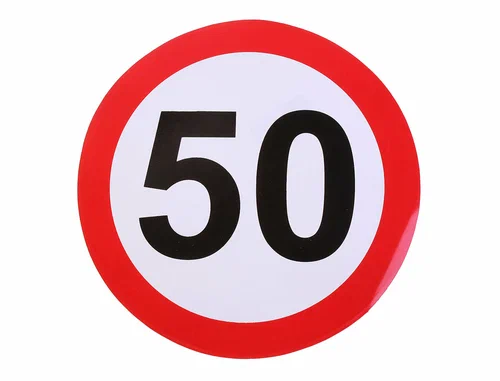 Наклейка «Ограничение скорости» 50 км/ч