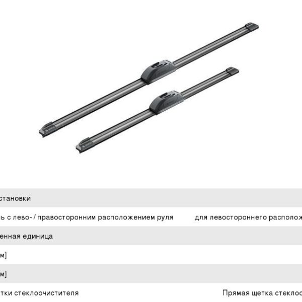 Щетки стеклоочистителя «ECO» Bosch 600/450мм 3397118908