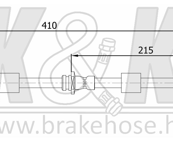 Шланг тормозной передний K&K FT2536