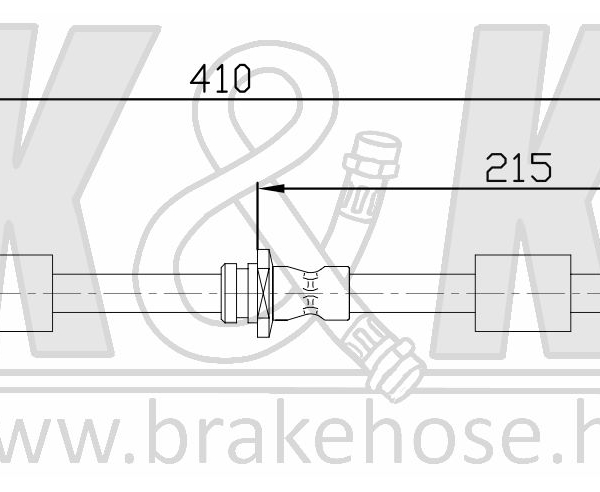 Шланг тормозной передний K&K FT2537