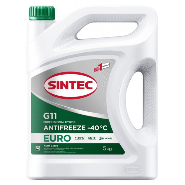 Антифриз Sintec Euro зеленый 5кг G11 (-40)