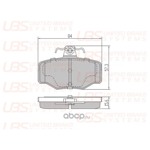 Колодки тормозные UBS B1105012 NISSAN