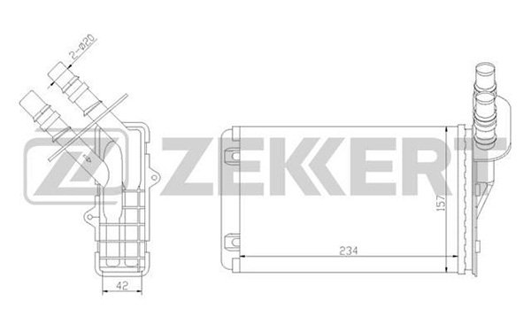 Радиатор отопителя Zekkert MK5019