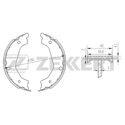 Колодки тормозные Zekkert BK4106