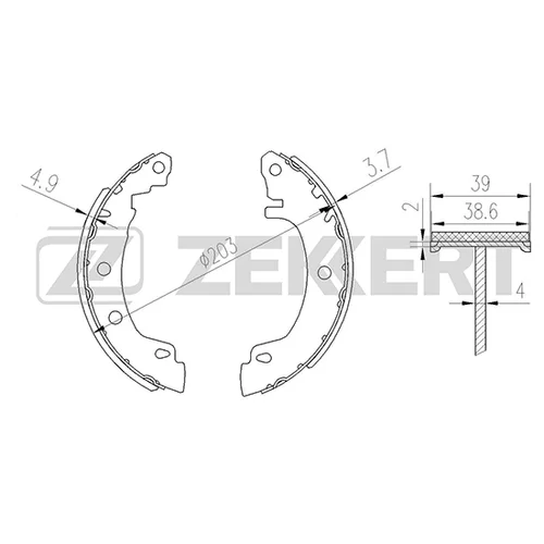 Колодки тормозные Zekkert BK4163