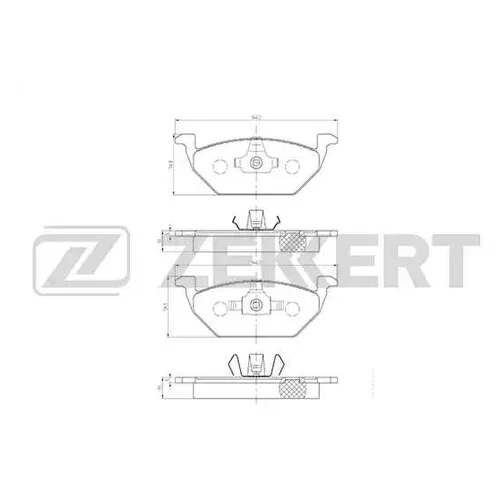 Колодки тормозные Zekkert BS1136