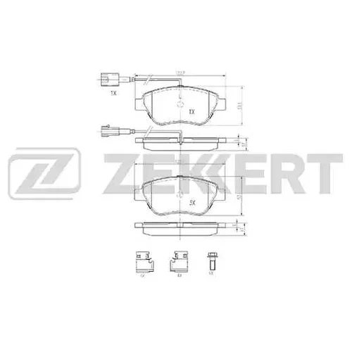 Колодки тормозные Zekkert BS1167