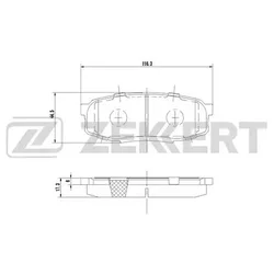 Колодки тормозные Zekkert BS1230