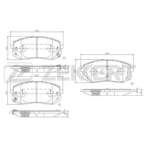 Колодки тормозные Zekkert BS1684