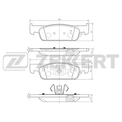 Колодки тормозные Zekkert BS1965