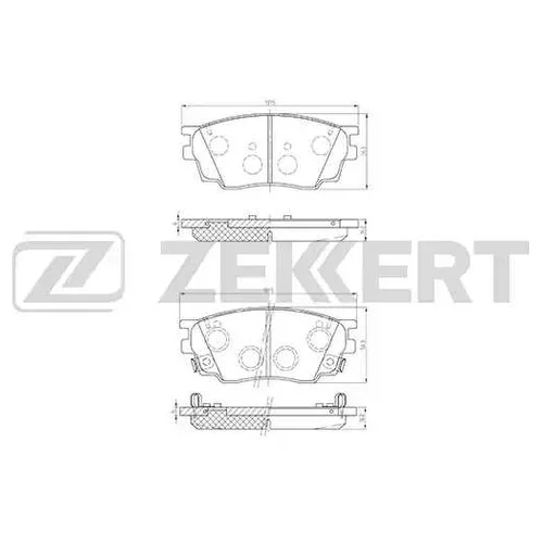 Колодки тормозные Zekkert BS2063