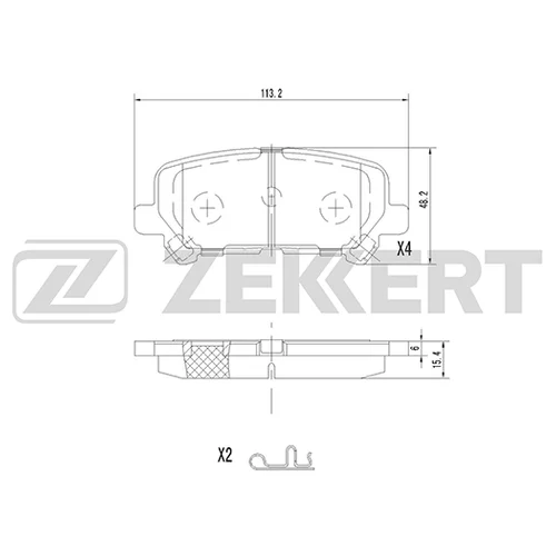 Колодки тормозные Zekkert BS2160