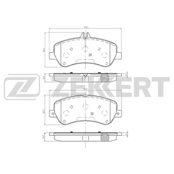 Колодки тормозные Zekkert BS2466