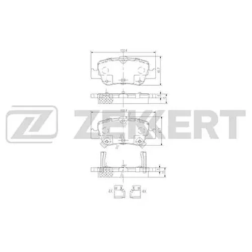 Колодки тормозные Zekkert BS2720