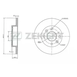 Диск тормозной Zekkert BS5105