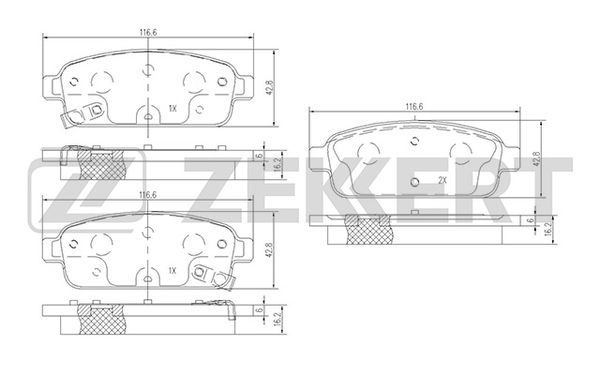 Колодки тормозные Zekkert BS1302