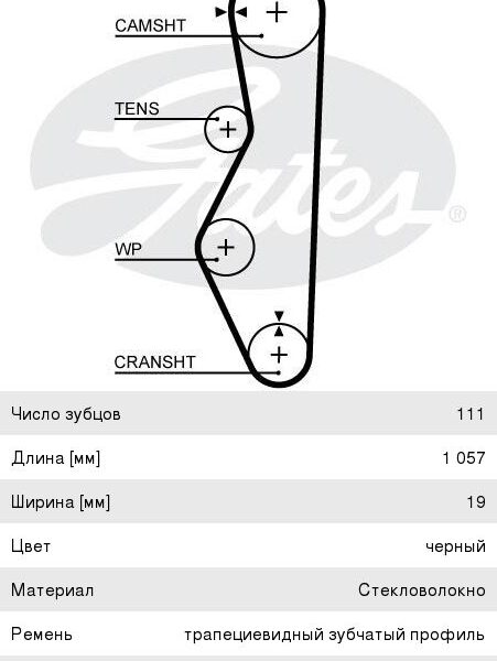 Ремень ГРМ Gates 5521XS
