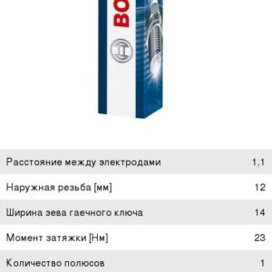 Свеча зажигания BOSCH 0242135529
