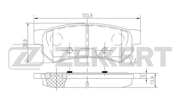 Колодки тормозные Zekkert BS2813