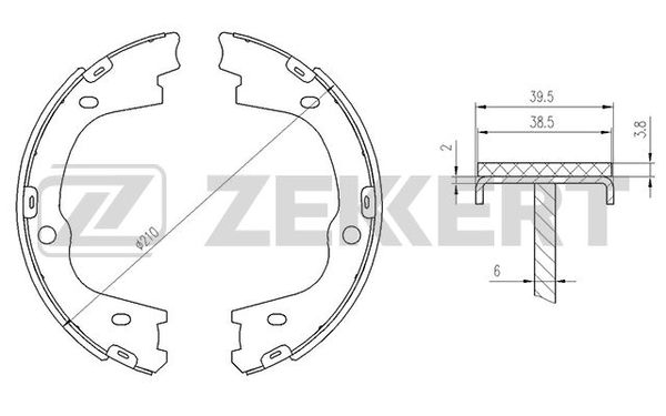 Колодки тормозные Zekkert BK4437