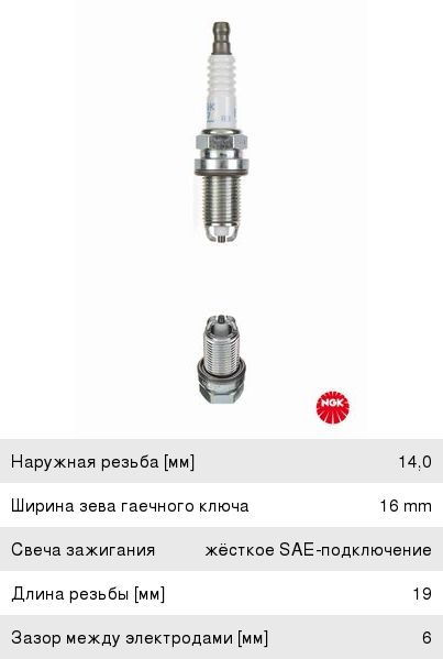 Свеча зажигания NGK № 20 4388 (к-т