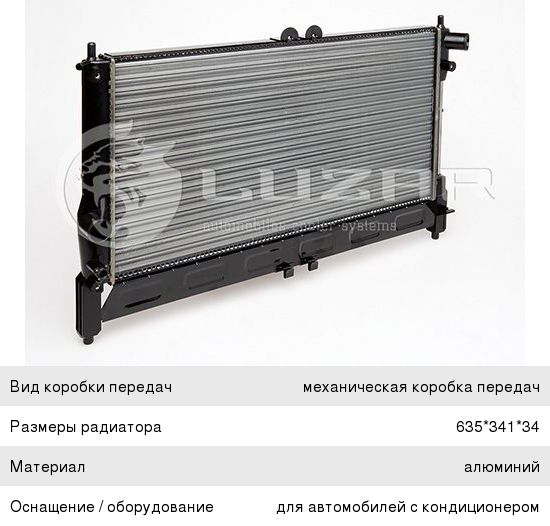 Радиатор охлаждения Luzar LRC0561