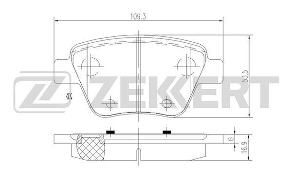 Колодки тормозные Zekkert BS1185