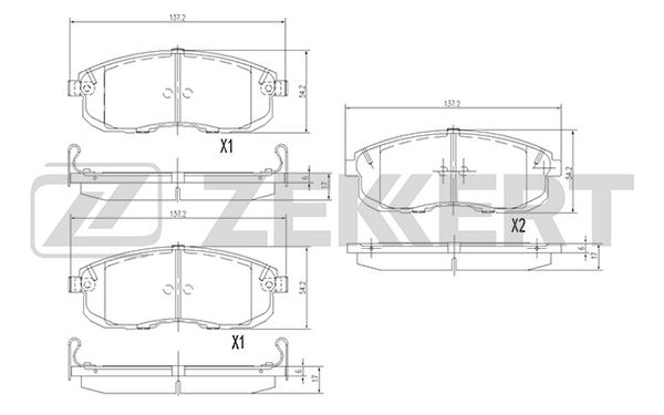 Колодки тормозные Zekkert BS2806