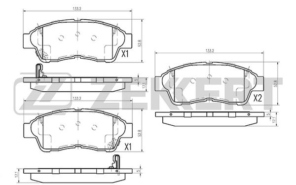 Колодки тормозные Zekkert BS2802