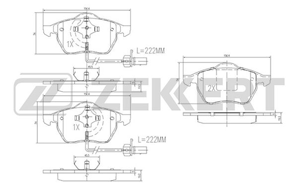Колодки тормозные Zekkert BS1131