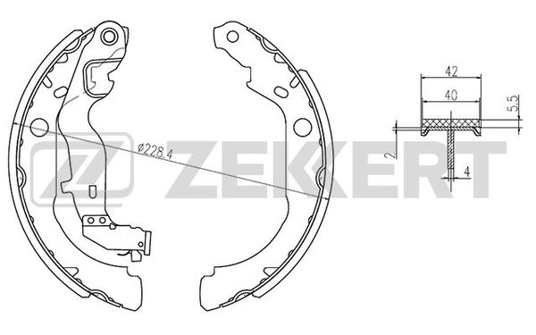 Колодки тормозные Zekkert BK4264