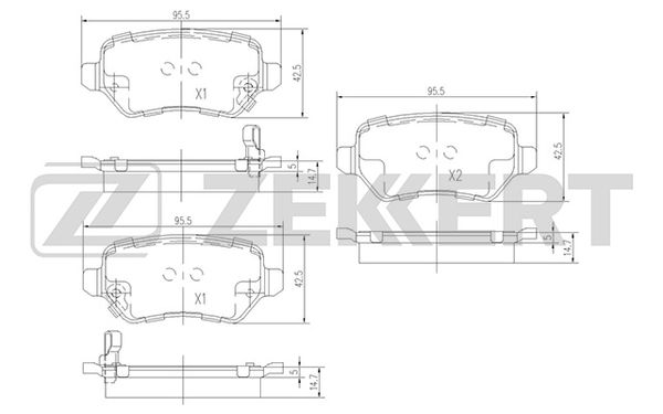 Колодки тормозные Zekkert BS1761