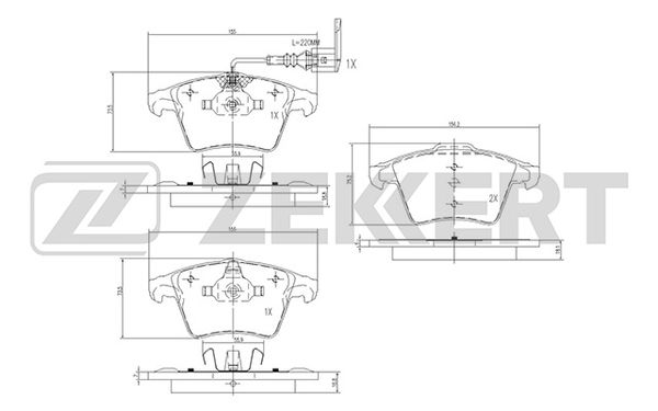 Колодки тормозные Zekkert BS2797