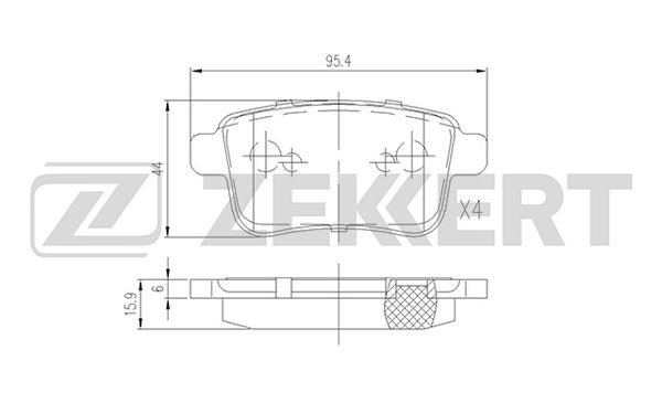 Колодки тормозные Zekkert BS2819