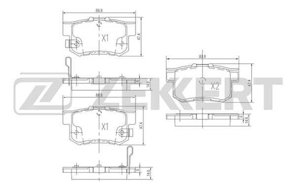 Колодки тормозные Zekkert BS1713