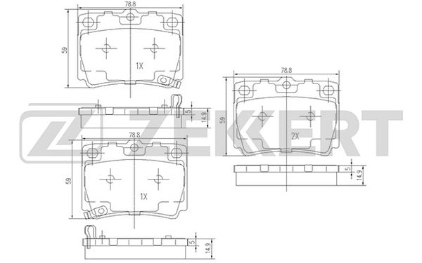 Колодки тормозные Zekkert BS1637