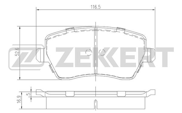 Колодки тормозные Zekkert BS1221