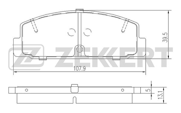 Колодки тормозные Zekkert BS1100