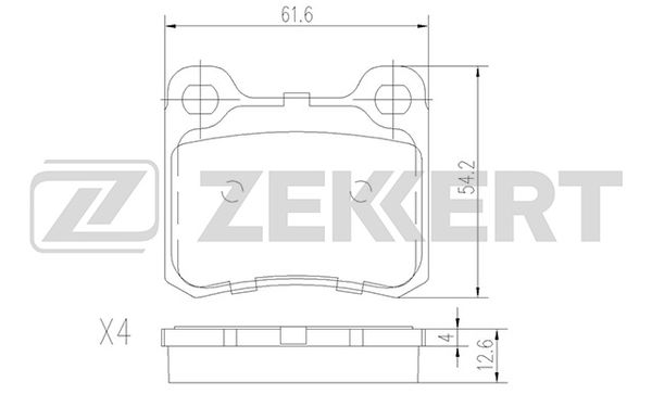 Колодки тормозные Zekkert BS1215