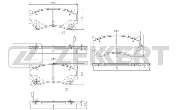 Колодки тормозные Zekkert BS1217