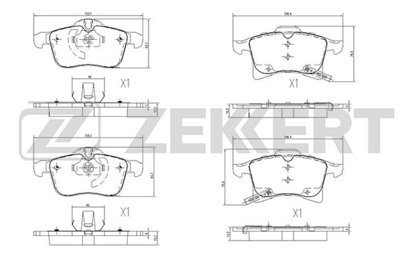 Колодки тормозные Zekkert BS2368