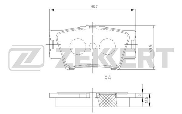 Колодки тормозные Zekkert BS2715