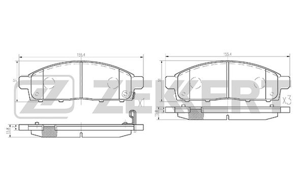 Колодки тормозные Zekkert BS2237