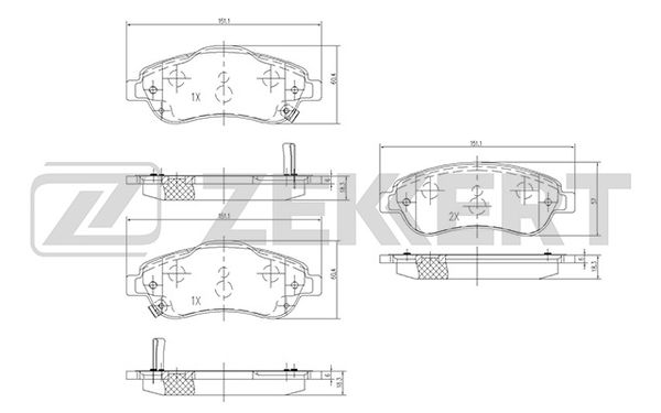 Колодки тормозные Zekkert BS1753