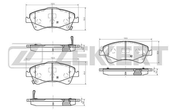 Колодки тормозные Zekkert BS1263
